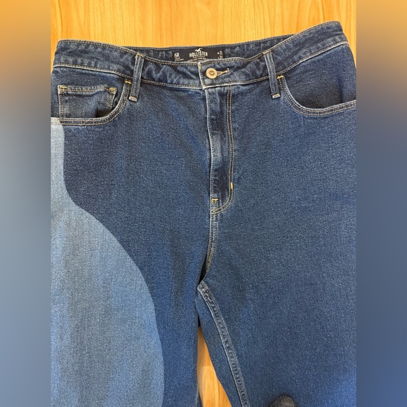 Hollister Ultra High Rise Dad Jean. Swirl patchwork jean. - Picture 7 of 9